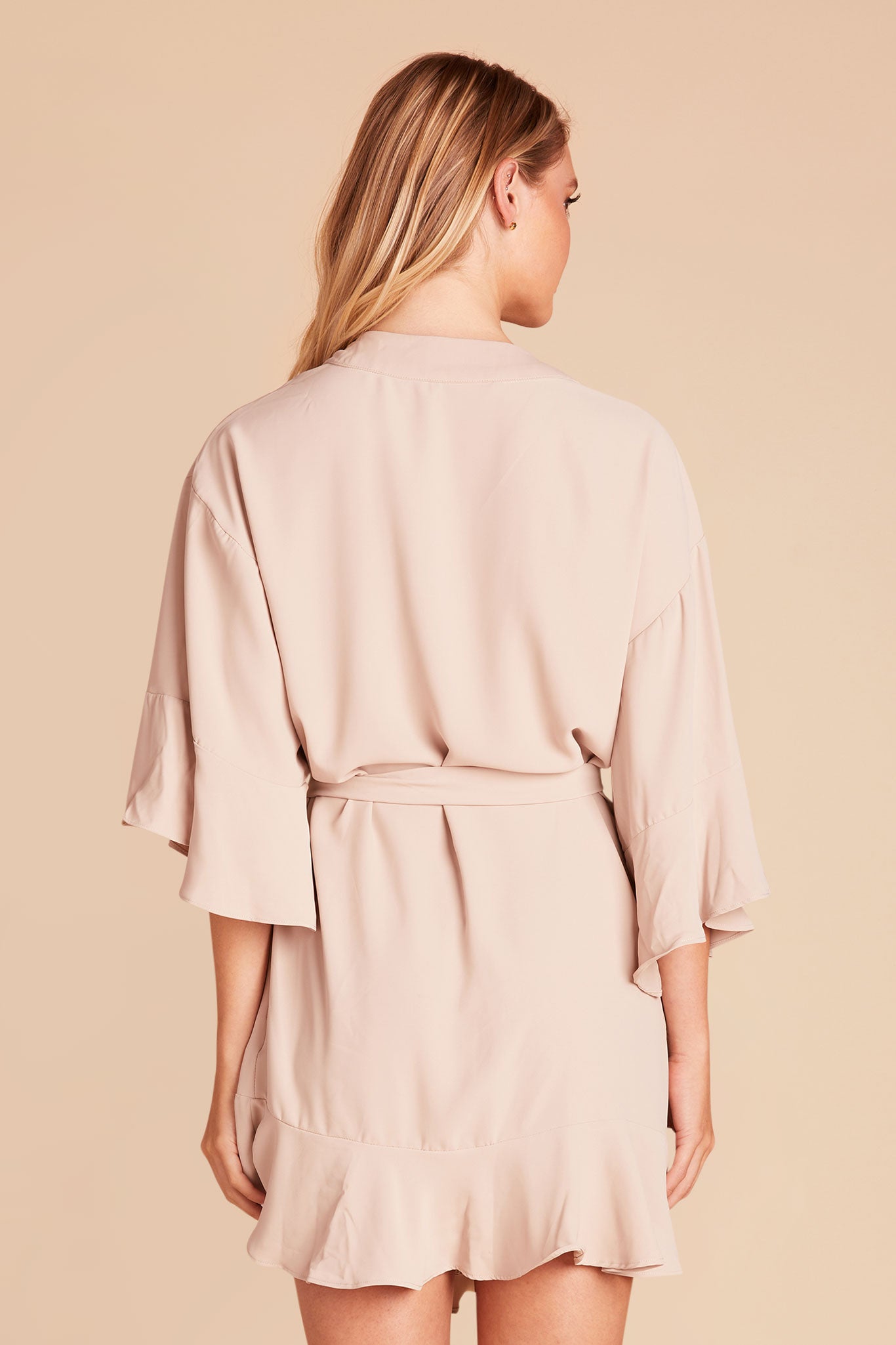 Taupe Kenny Ruffle Robe by BIrdy Grey