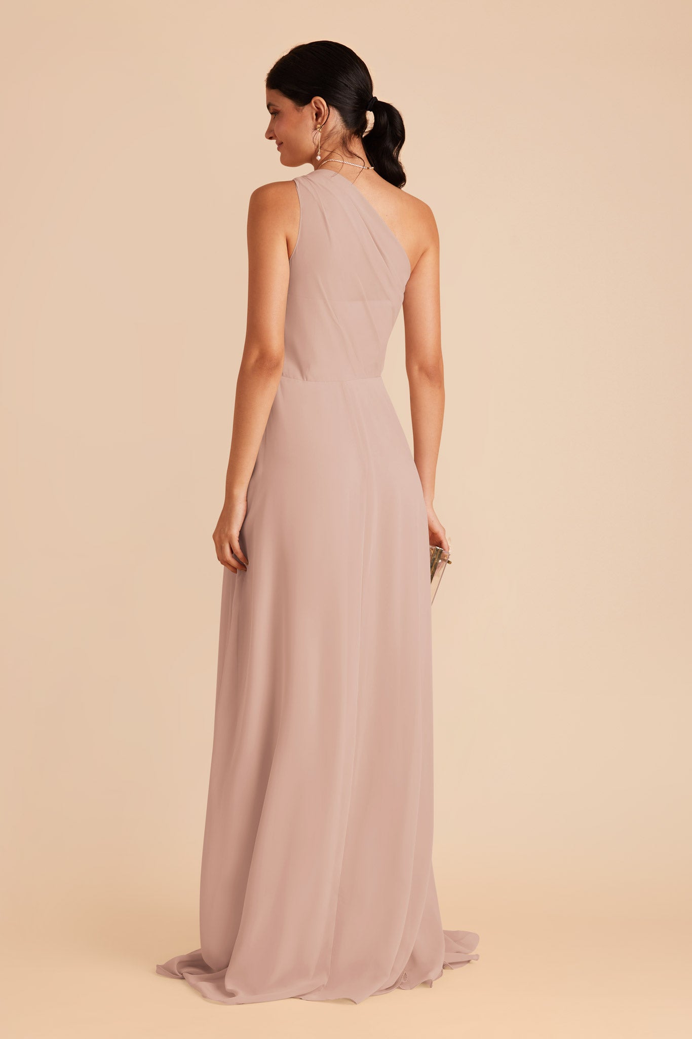 Taupe Kira Dress with Slit by Birdy Grey