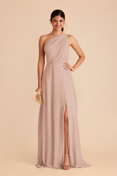 Taupe Kira Dress with Slit by Birdy Grey