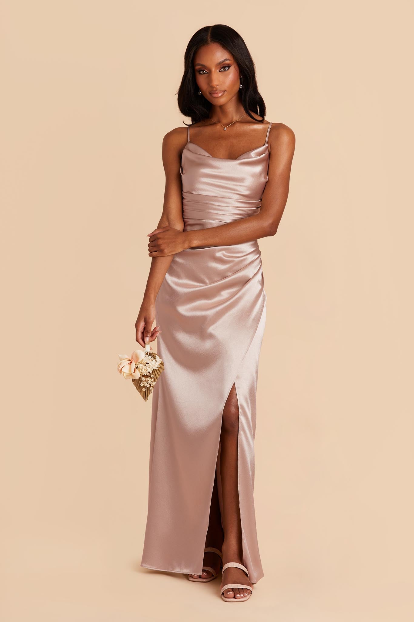 Satin dress 2024 cowl neck