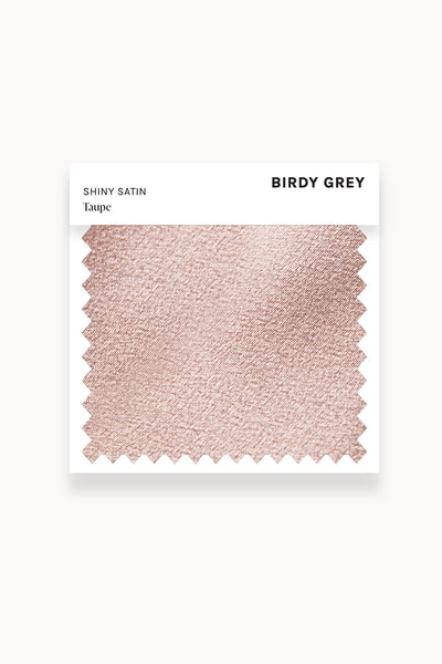 Taupe Shiny Satin Swatch by Birdy Grey