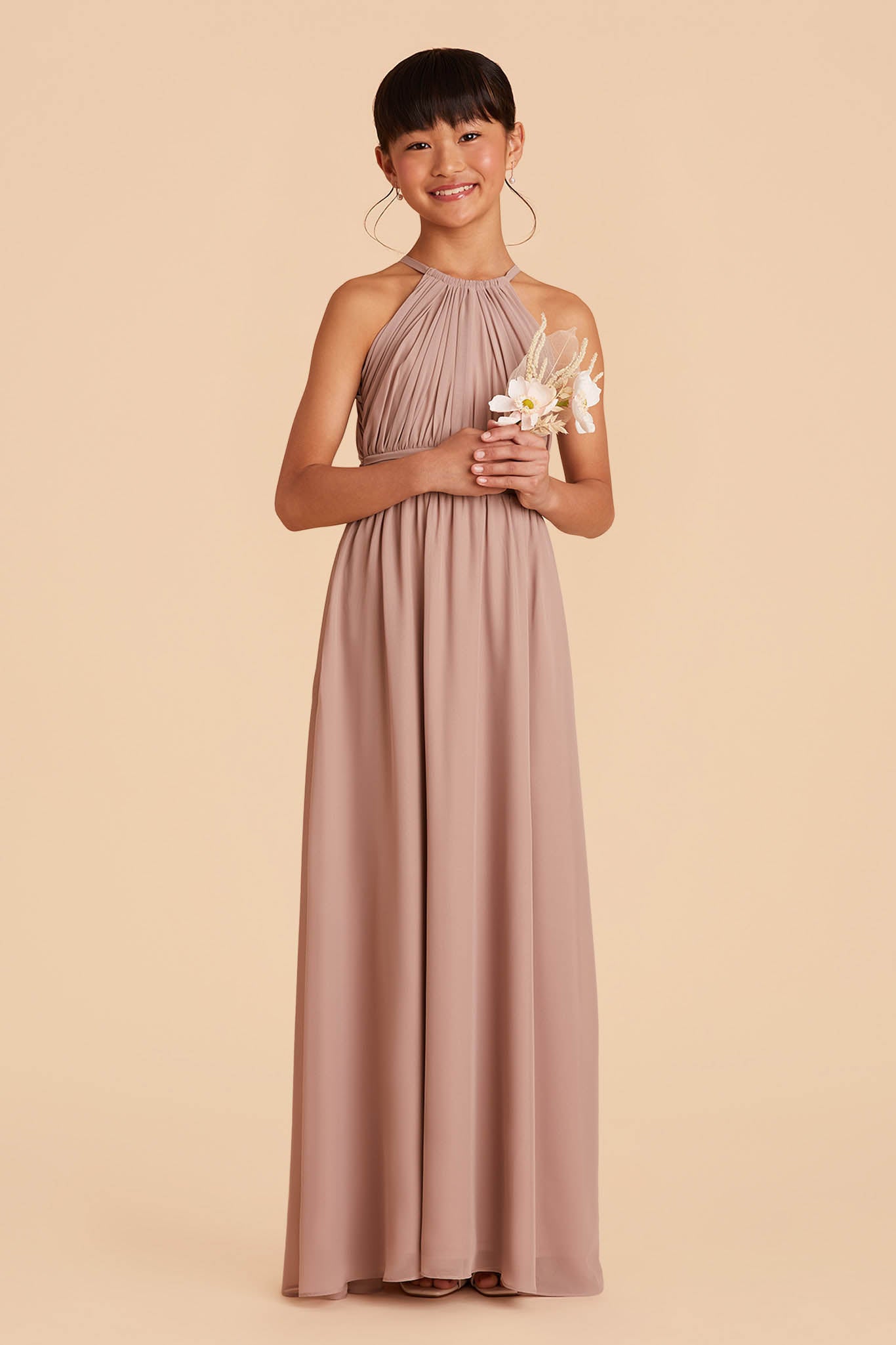 Sienna Taupe Junior Bridesmaids Dress | Birdy Grey