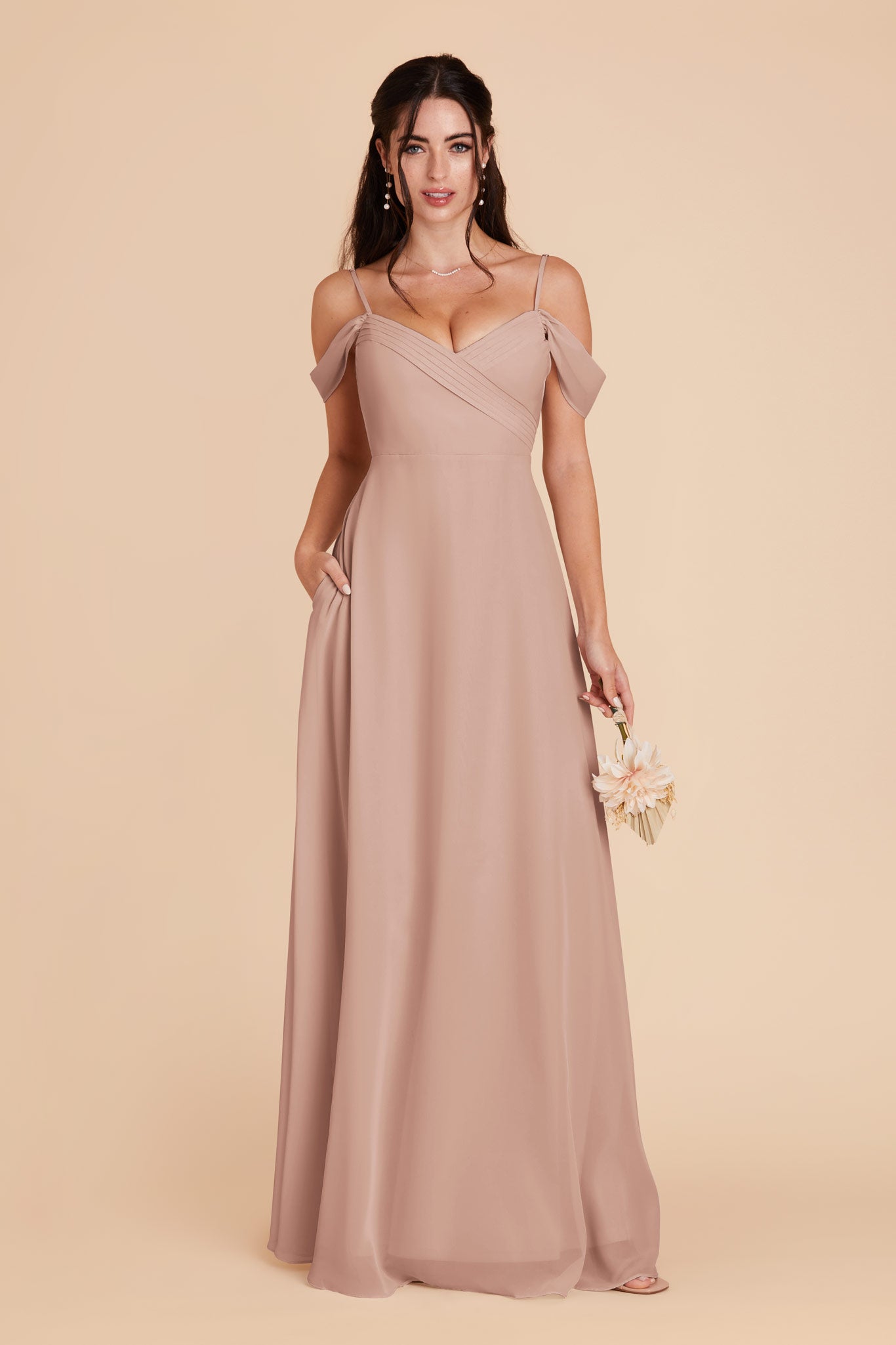 Taupe Spence Convertible Dress by Birdy Grey