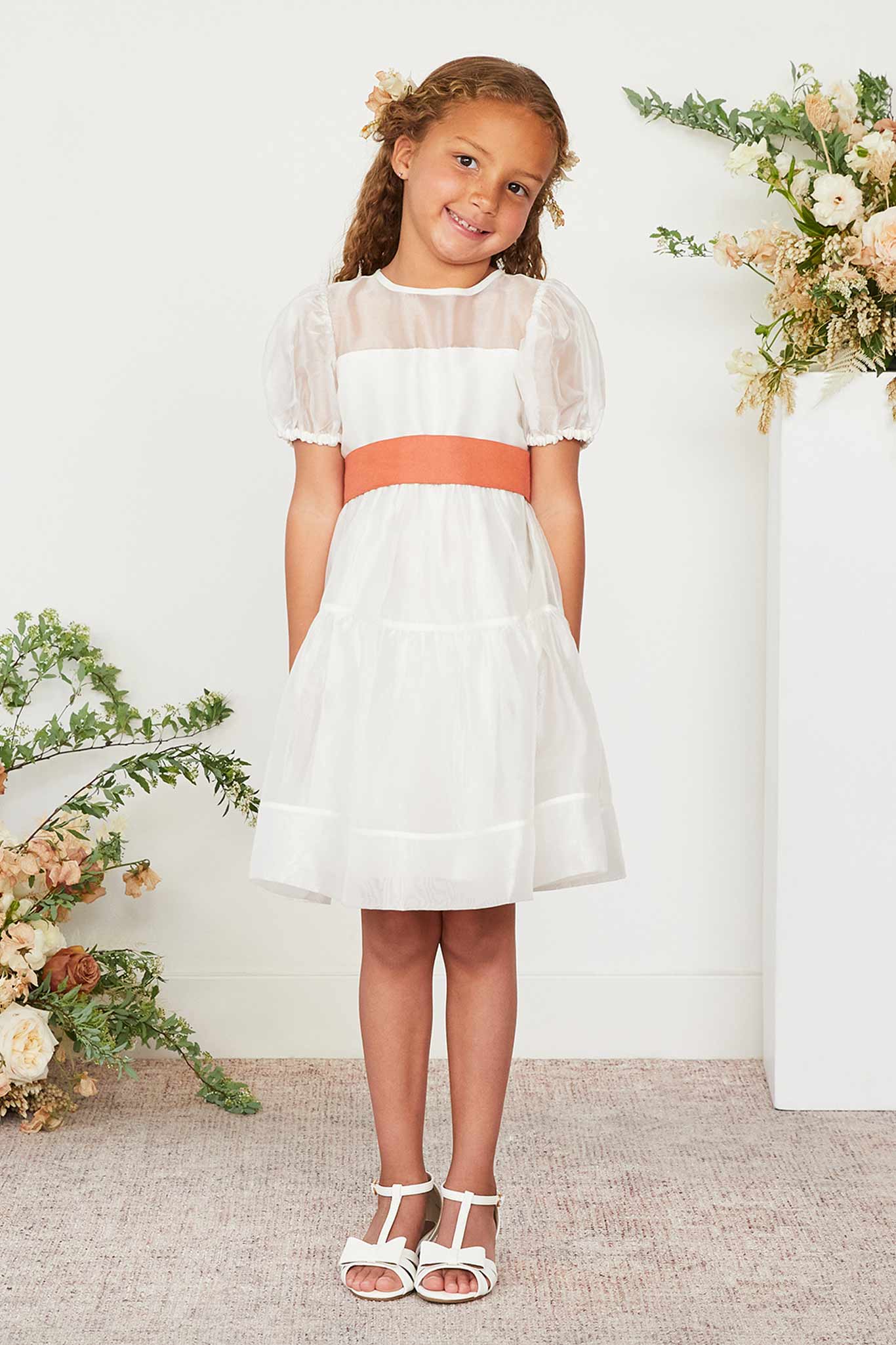 Terracotta Liz Flower Girl Sash by Birdy Grey