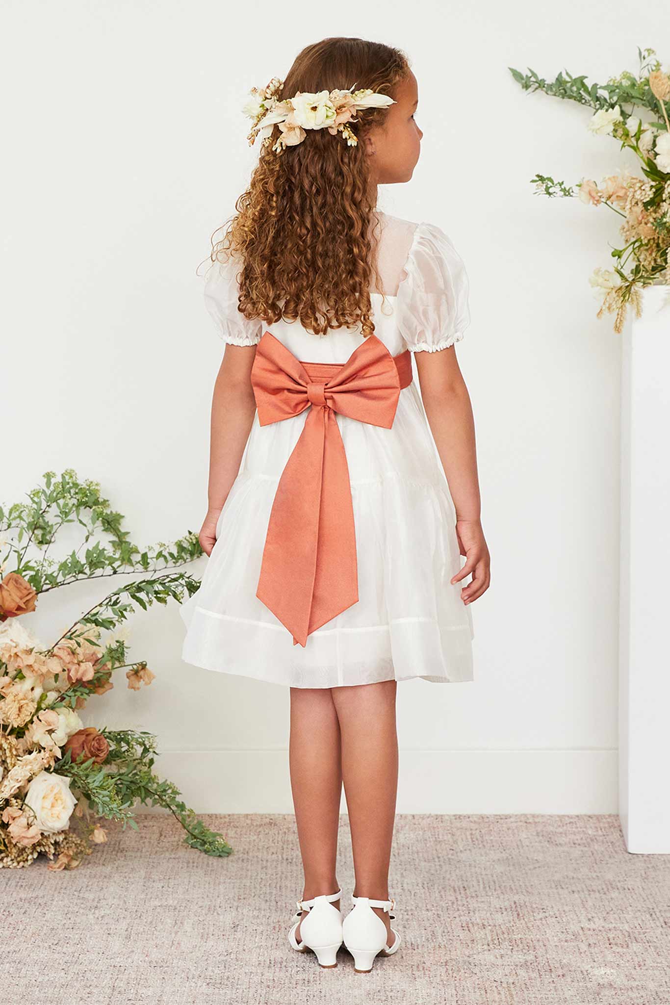 Terracotta Liz Flower Girl Sash by Birdy Grey