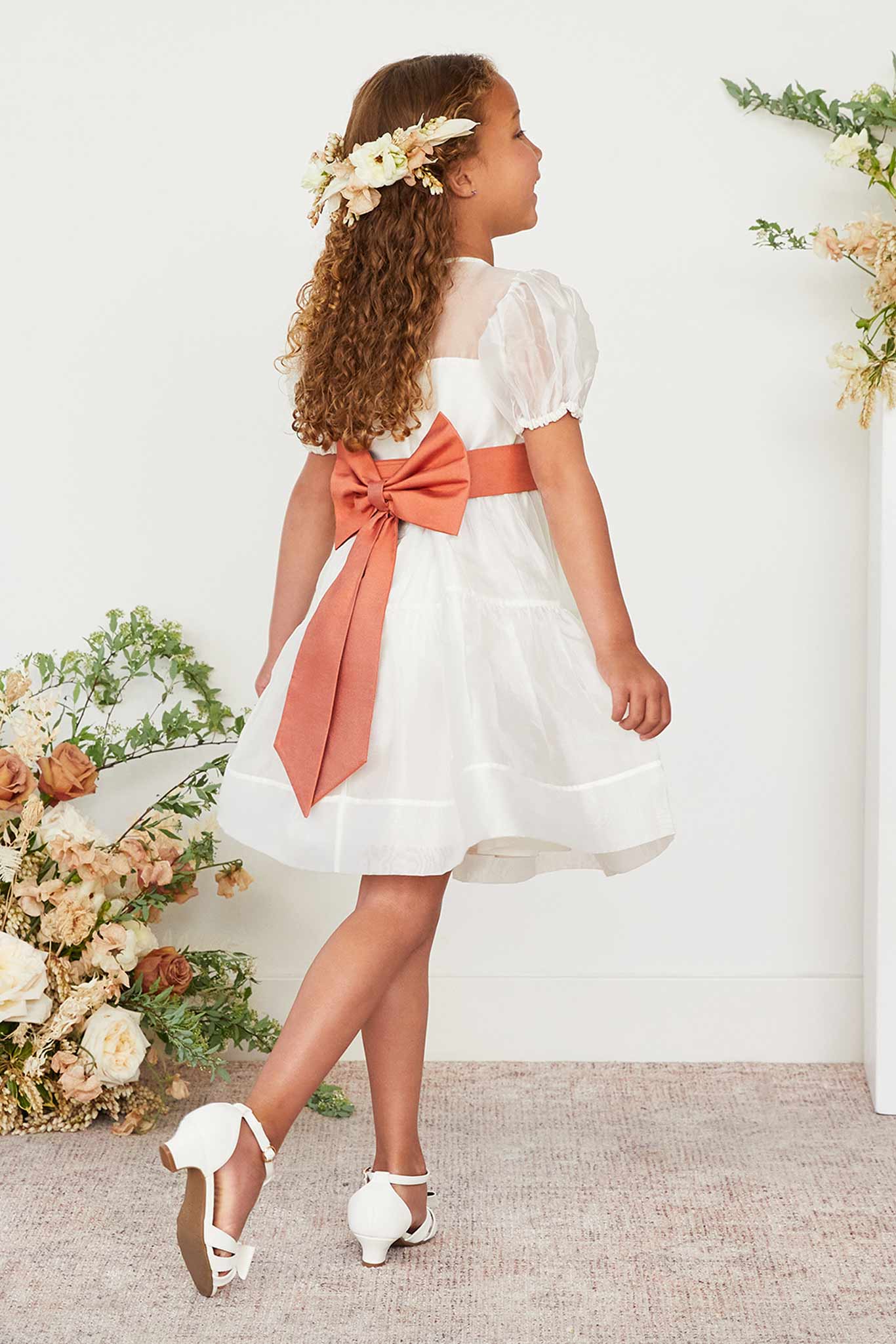 Terracotta Liz Flower Girl Sash by Birdy Grey