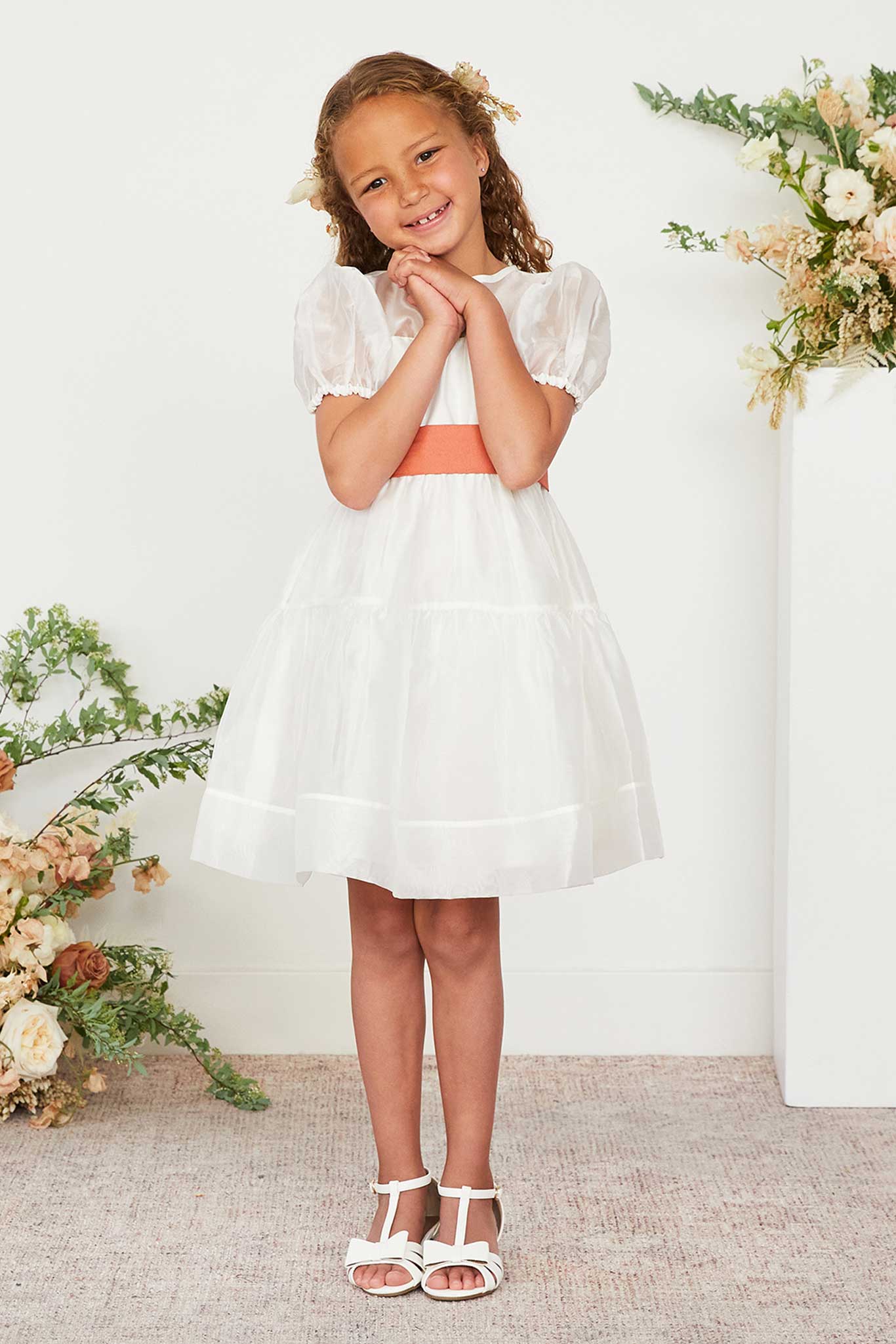 Terracotta Liz Flower Girl Sash by Birdy Grey