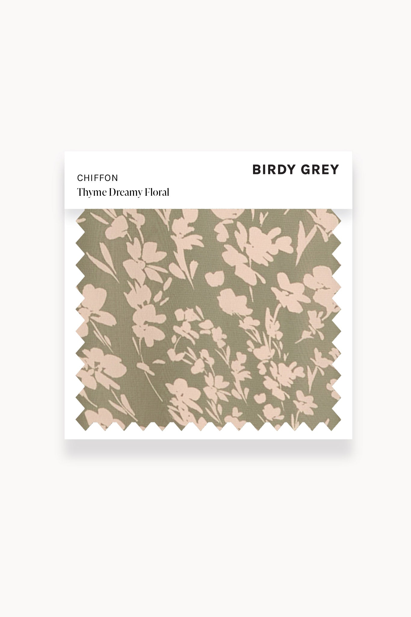 Swatch - Chiffon in Thyme Dreamy Floral by Birdy Grey