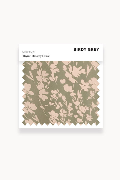 Swatch - Chiffon in Thyme Dreamy Floral by Birdy Grey