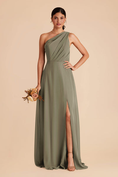 Thyme Kira Chiffon Dress with Slit by Birdy Grey