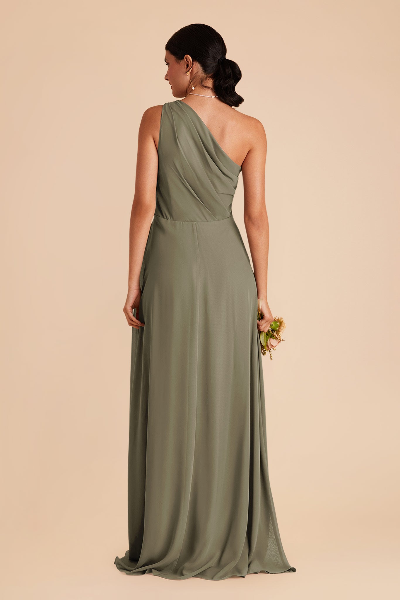 Thyme Kira Chiffon Dress with Slit by Birdy Grey