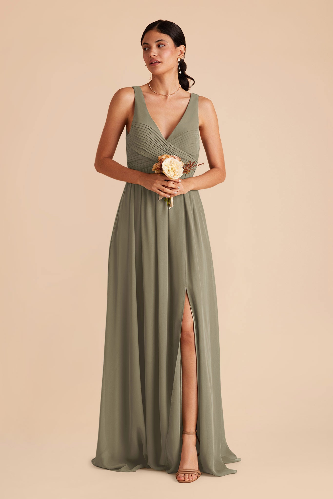 Thyme Laurie Empire Chiffon Dress by Birdy Grey