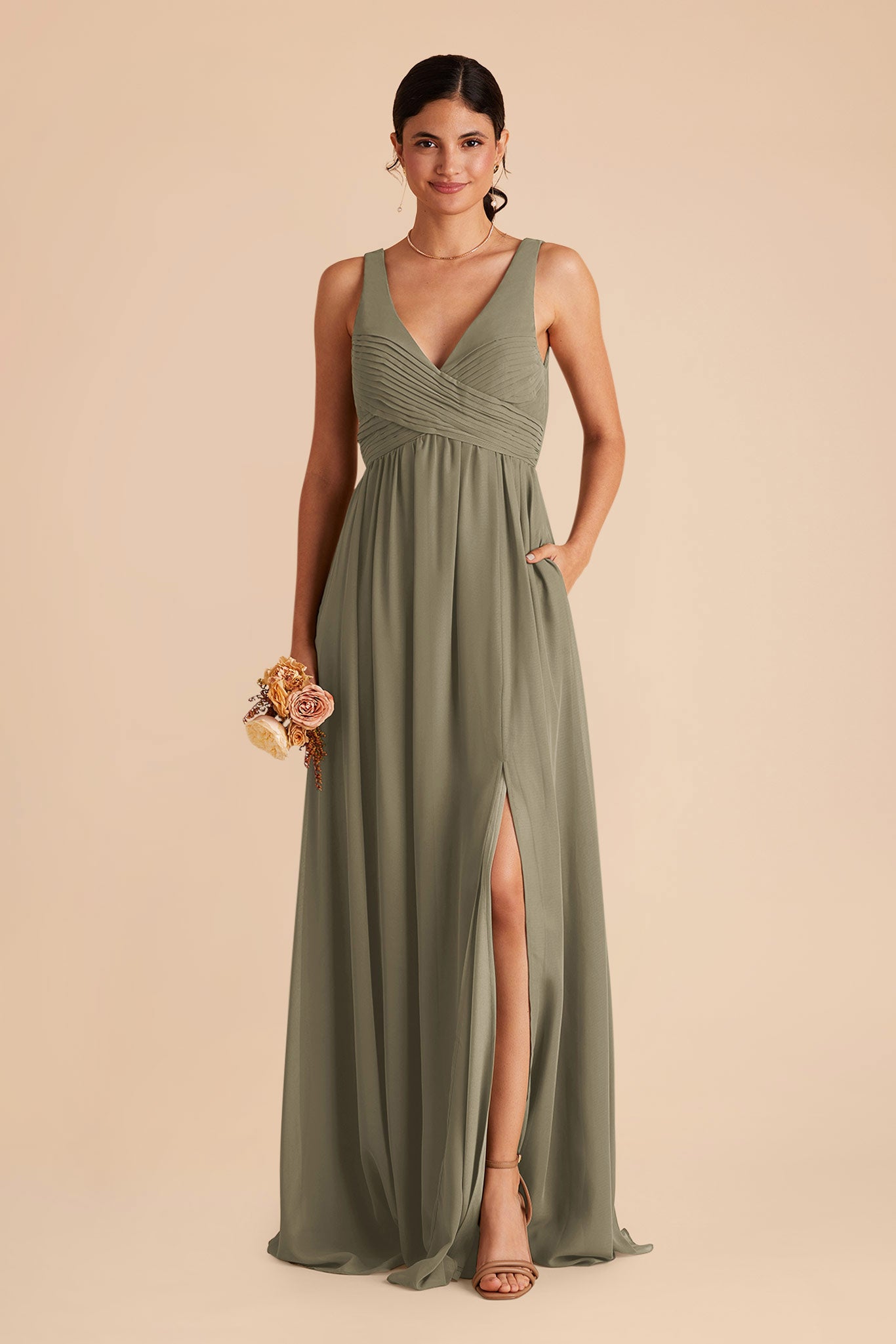 Thyme Laurie Empire Chiffon Dress by Birdy Grey