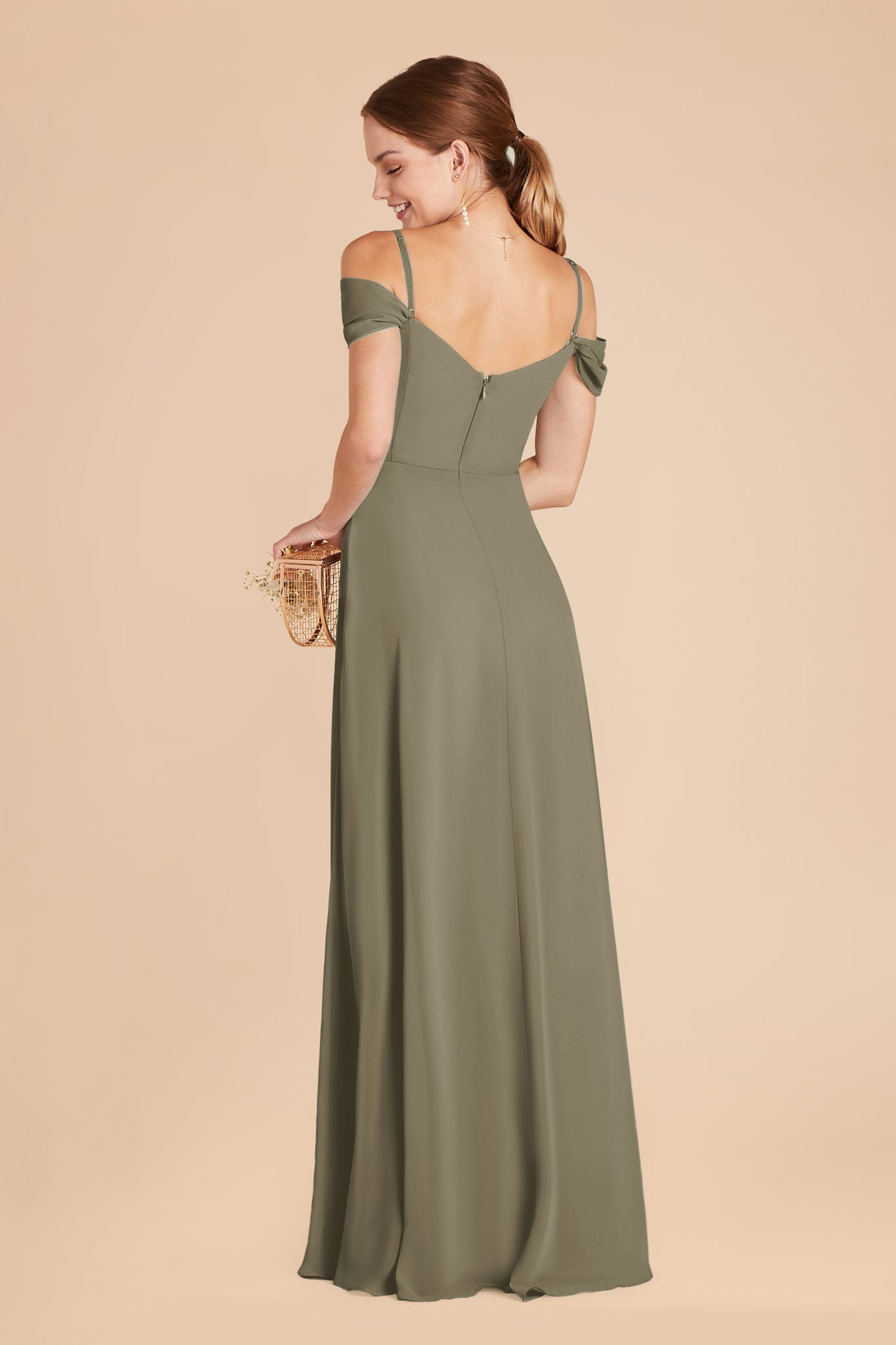 Thyme Spence Chiffon Dress with Slit by Birdy Grey