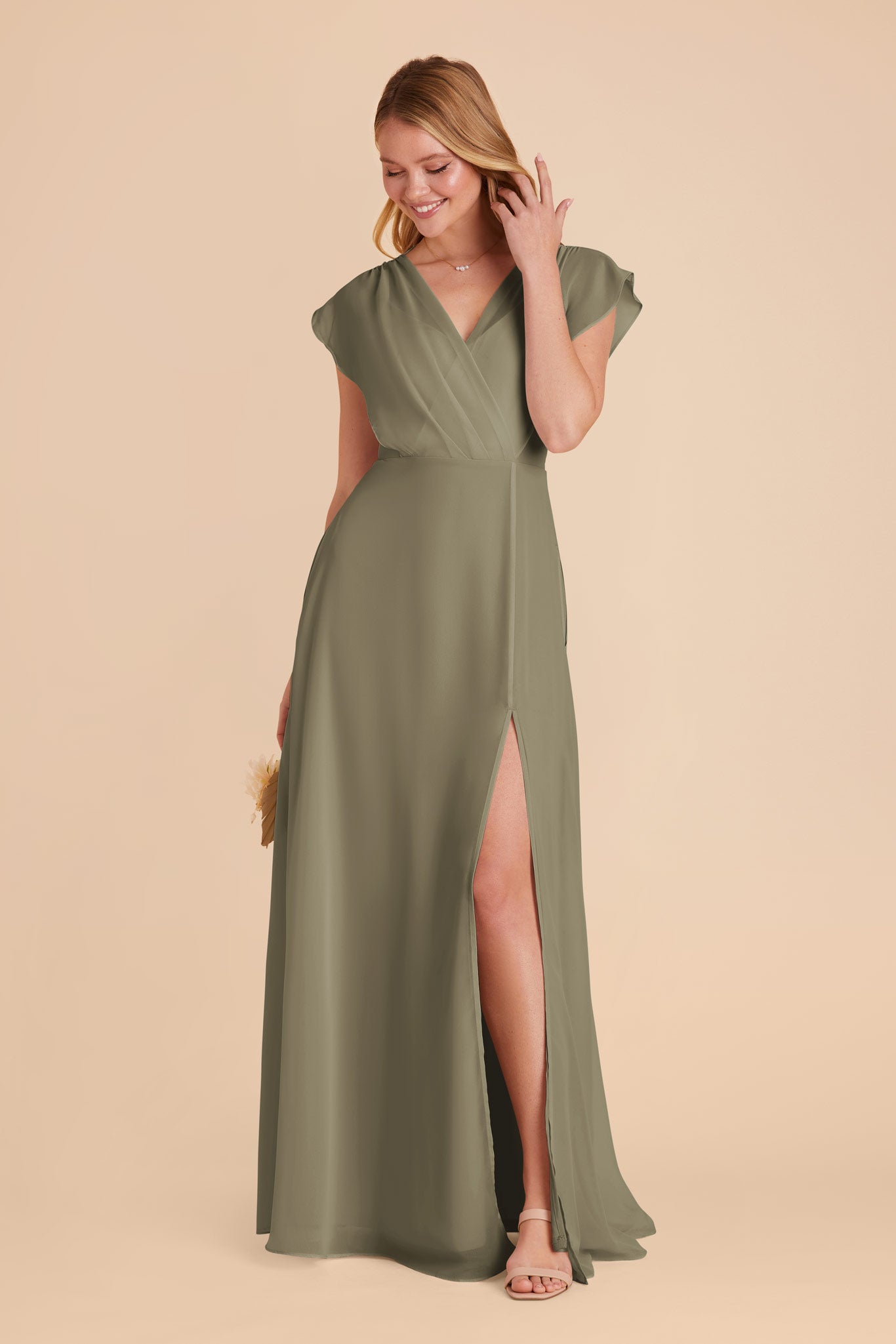 Thyme Violet Chiffon Dress by Birdy Grey