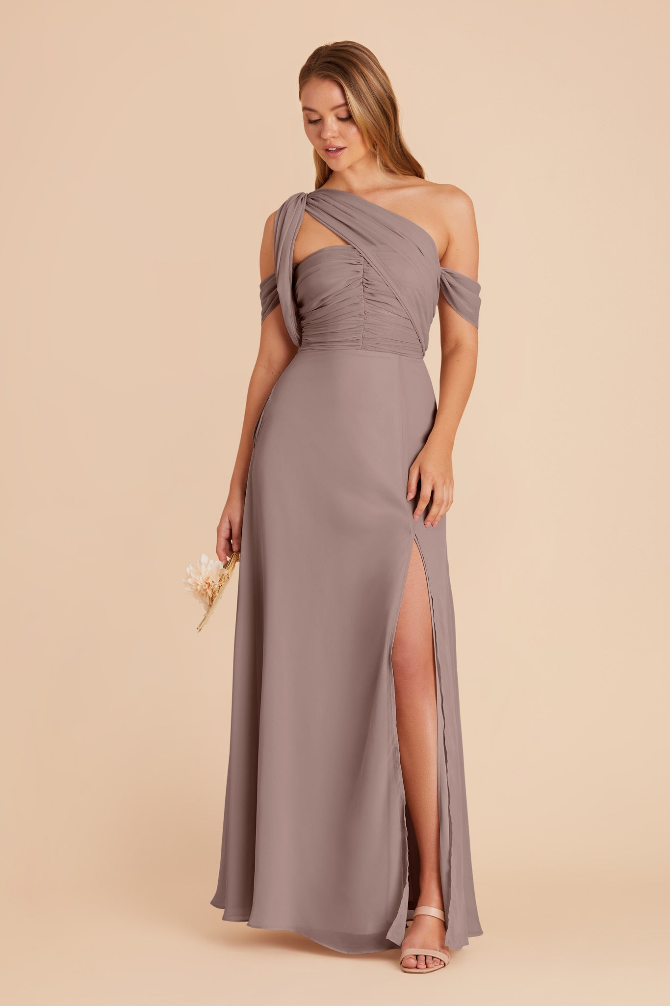 Toffee Cara Chiffon Dress by Birdy Grey