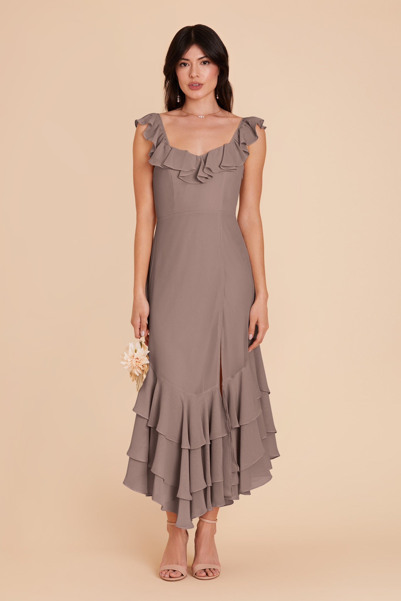 Toffee Ginny Chiffon Dress by Birdy Grey