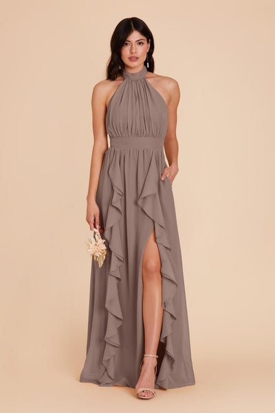 Toffee Joyce Chiffon Dress by Birdy Grey