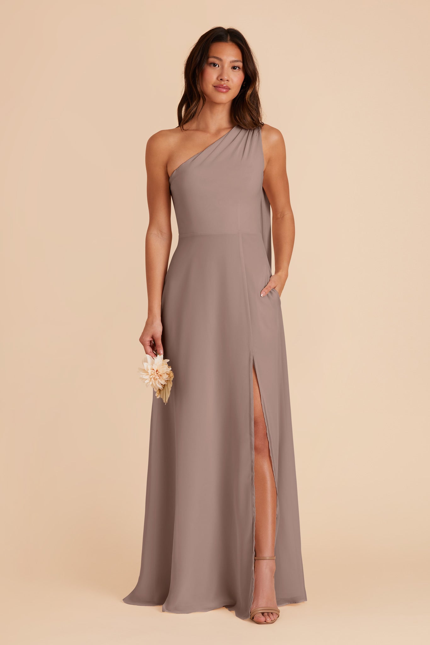 Toffee Melissa Chiffon Dress by Birdy Grey