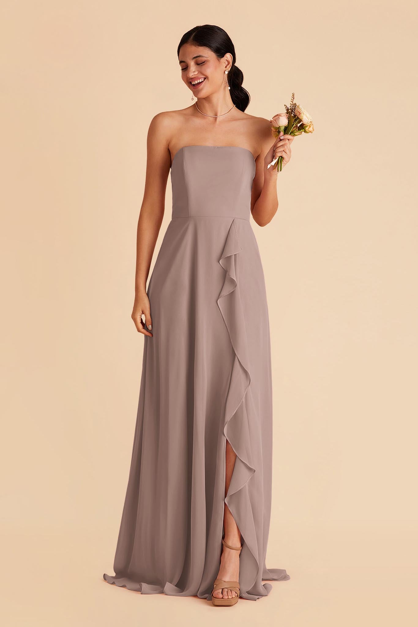 David's bridal taupe bridesmaid dress best sale