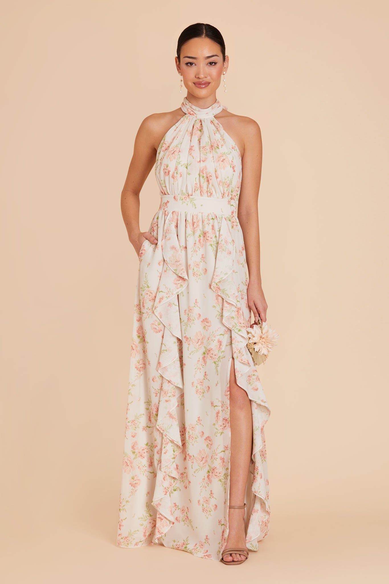 Whimsical Blooms Joyce Chiffon Dress by Birdy Grey