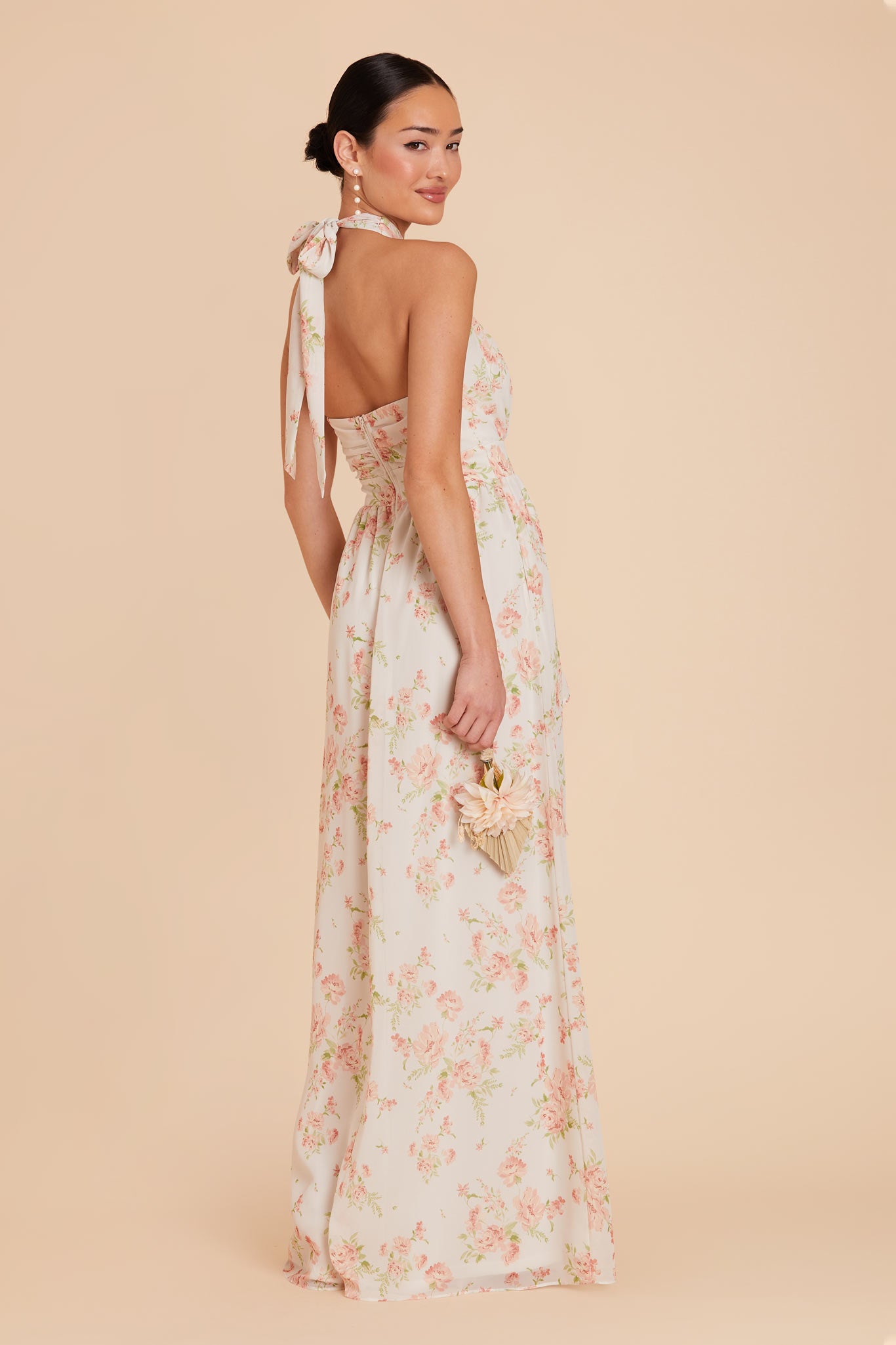 Whimsical Blooms Joyce Chiffon Dress by Birdy Grey