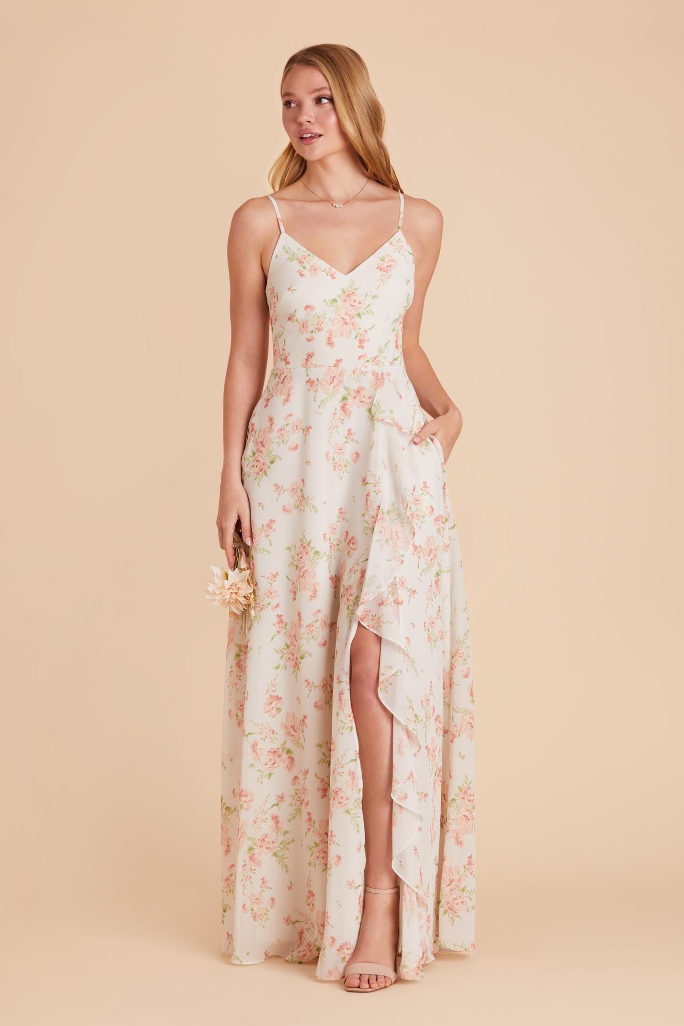 Whimsical Blooms Theresa Chiffon Dress by Birdy Grey