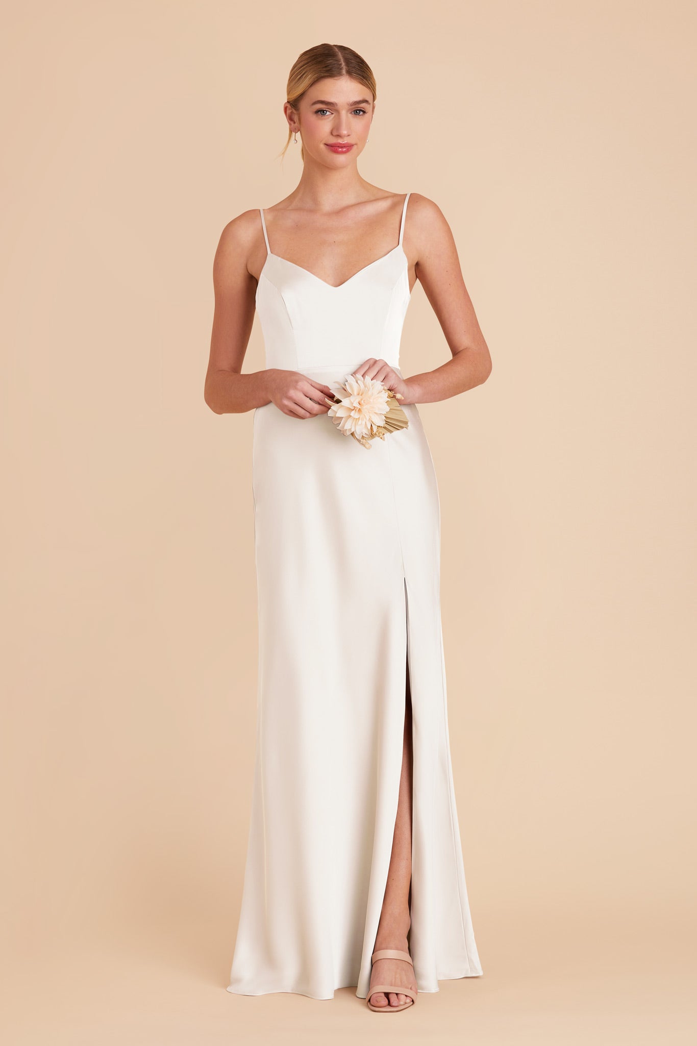 White Jay Matte Satin Dress by Birdy Grey