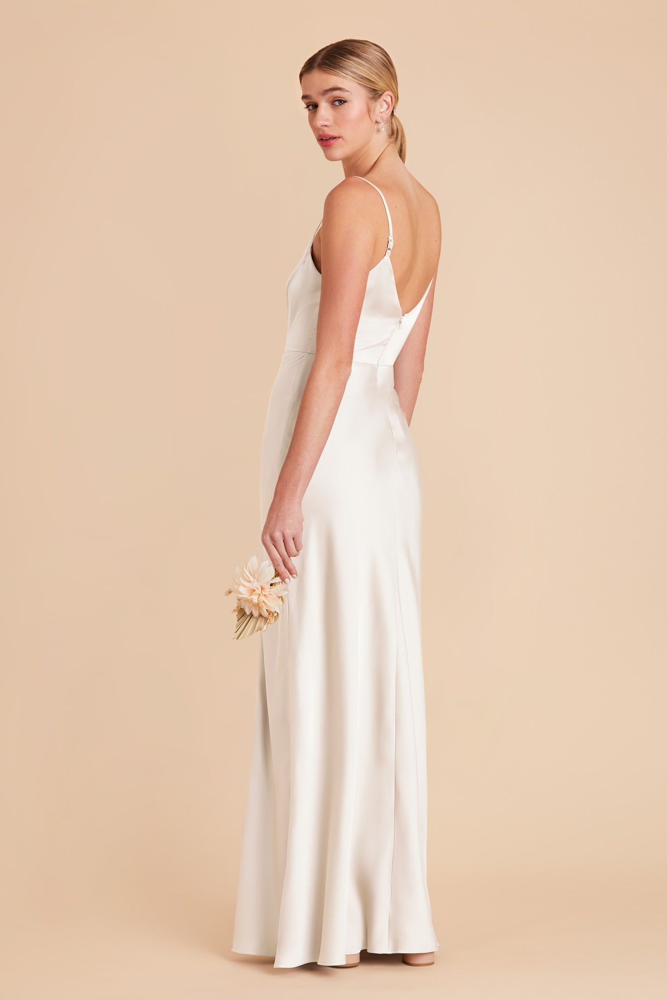 White Jay Matte Satin Dress by Birdy Grey