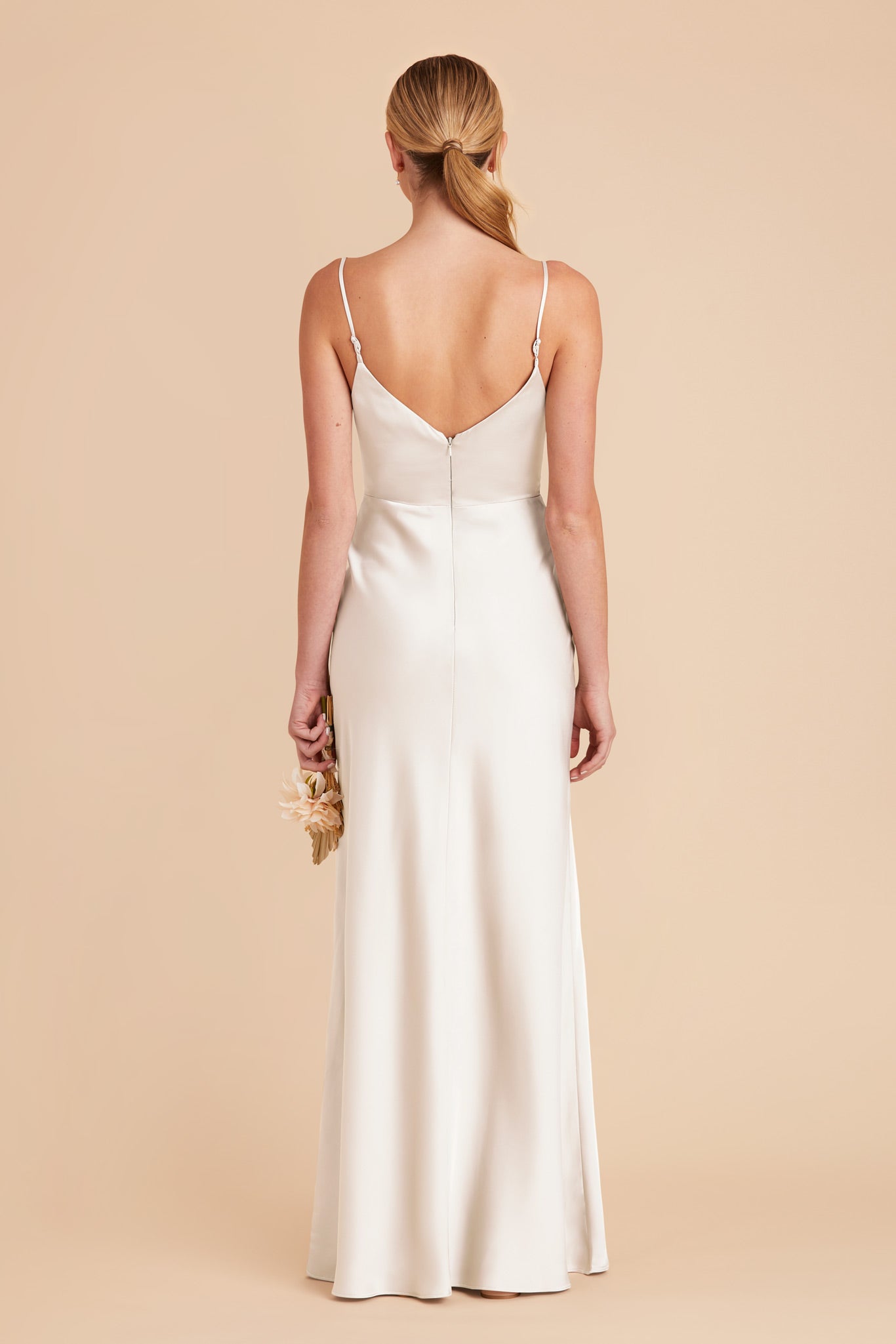 White Jay Matte Satin Dress by Birdy Grey