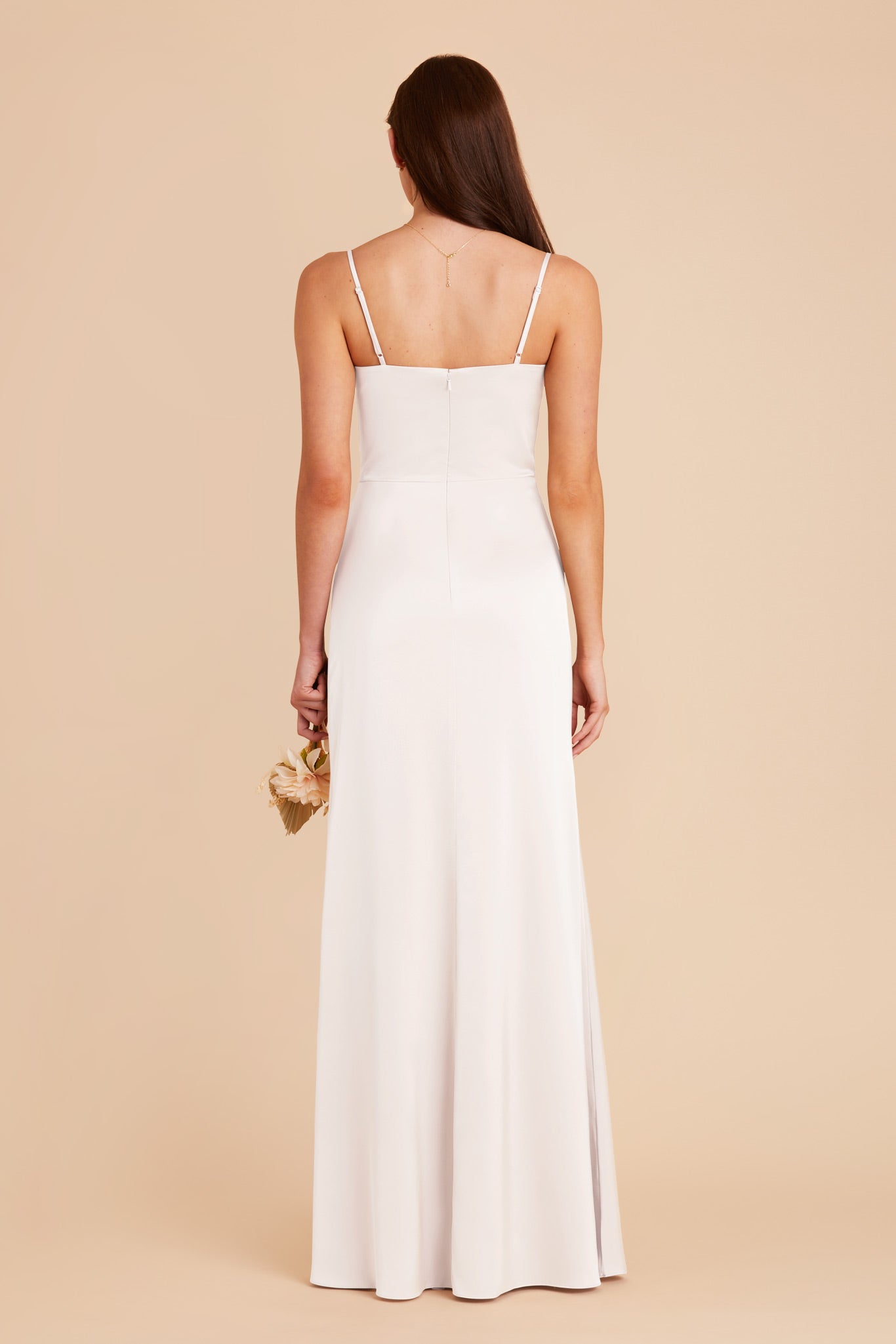 White Jennifer Matte Satin Dress by Birdy Grey