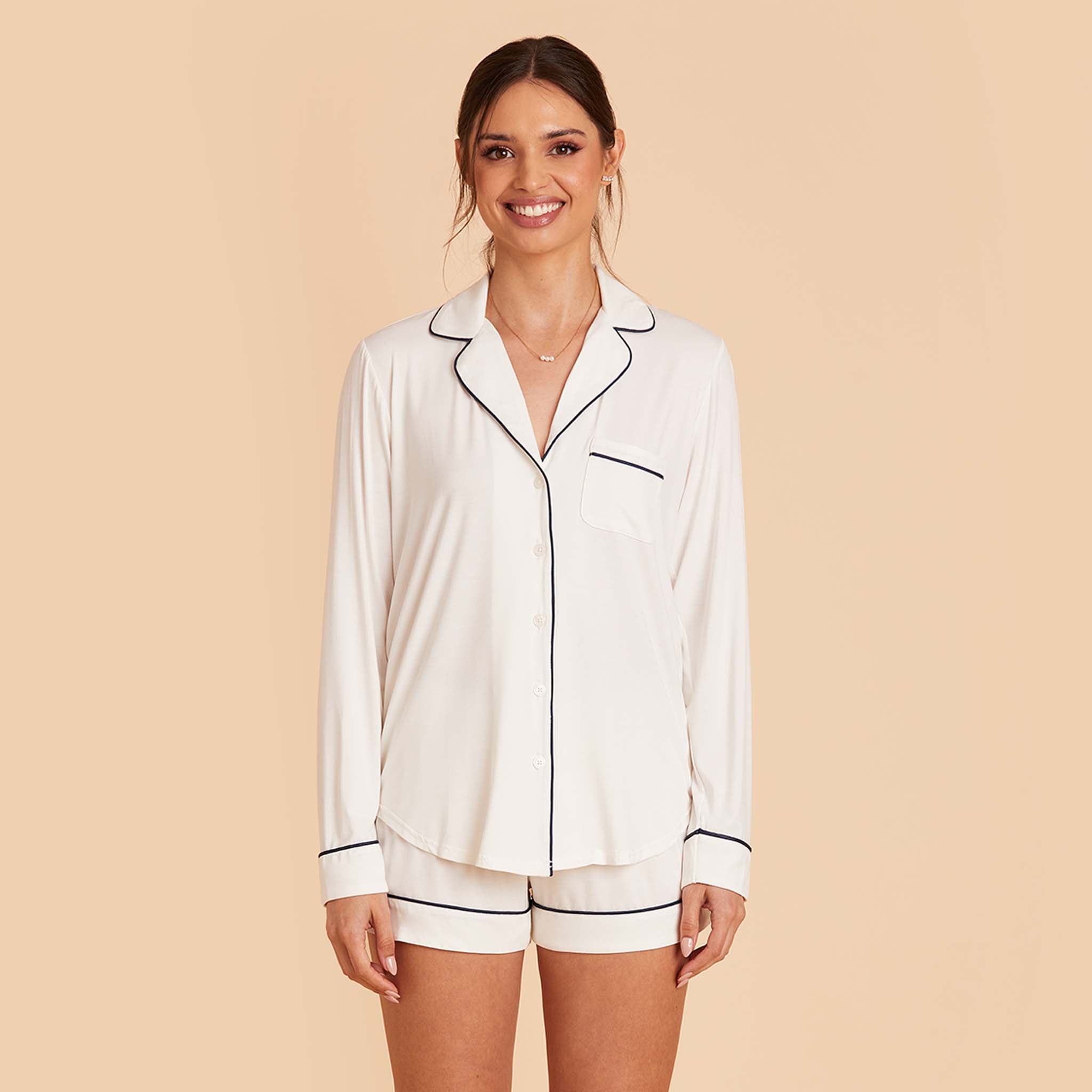 Trendsi Button-Up Shirt and Pants Pajama Set White / S