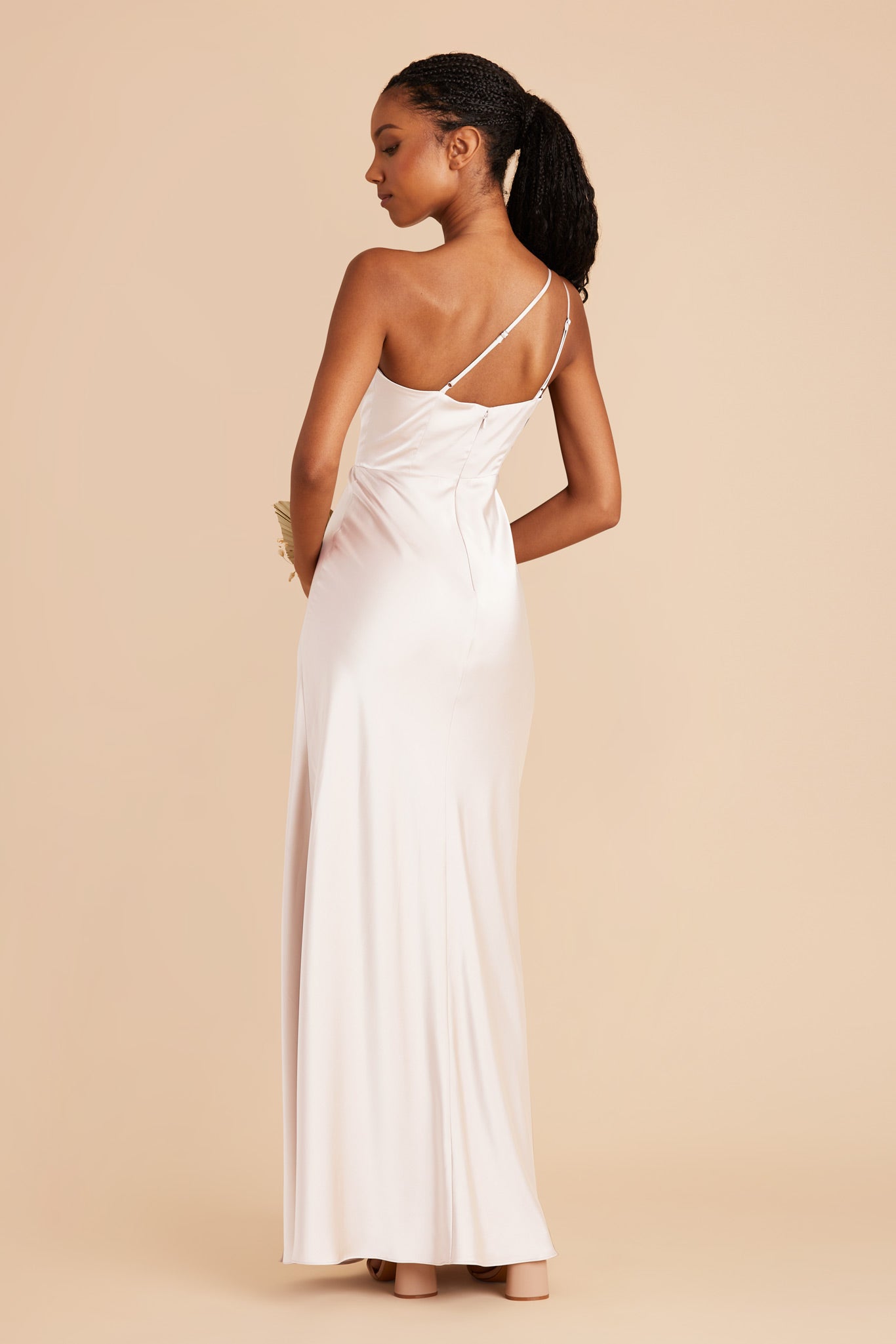 White Kensie Matte Satin Dress by Birdy Grey