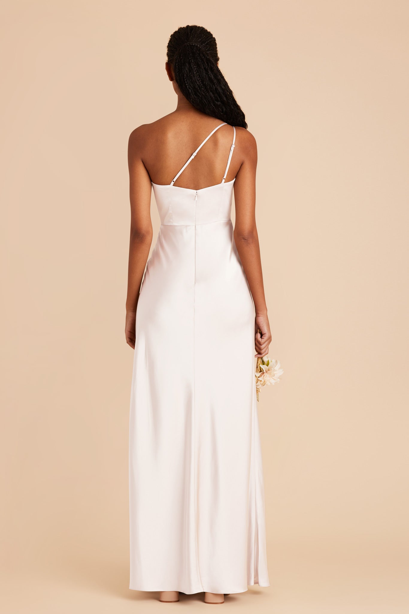 White Kensie Matte Satin Dress by Birdy Grey