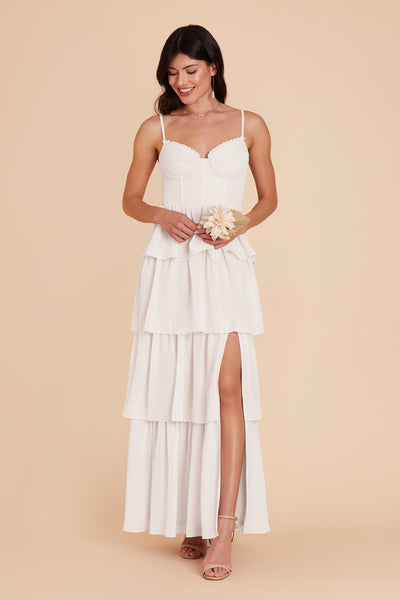 Lola Chiffon Dress - White