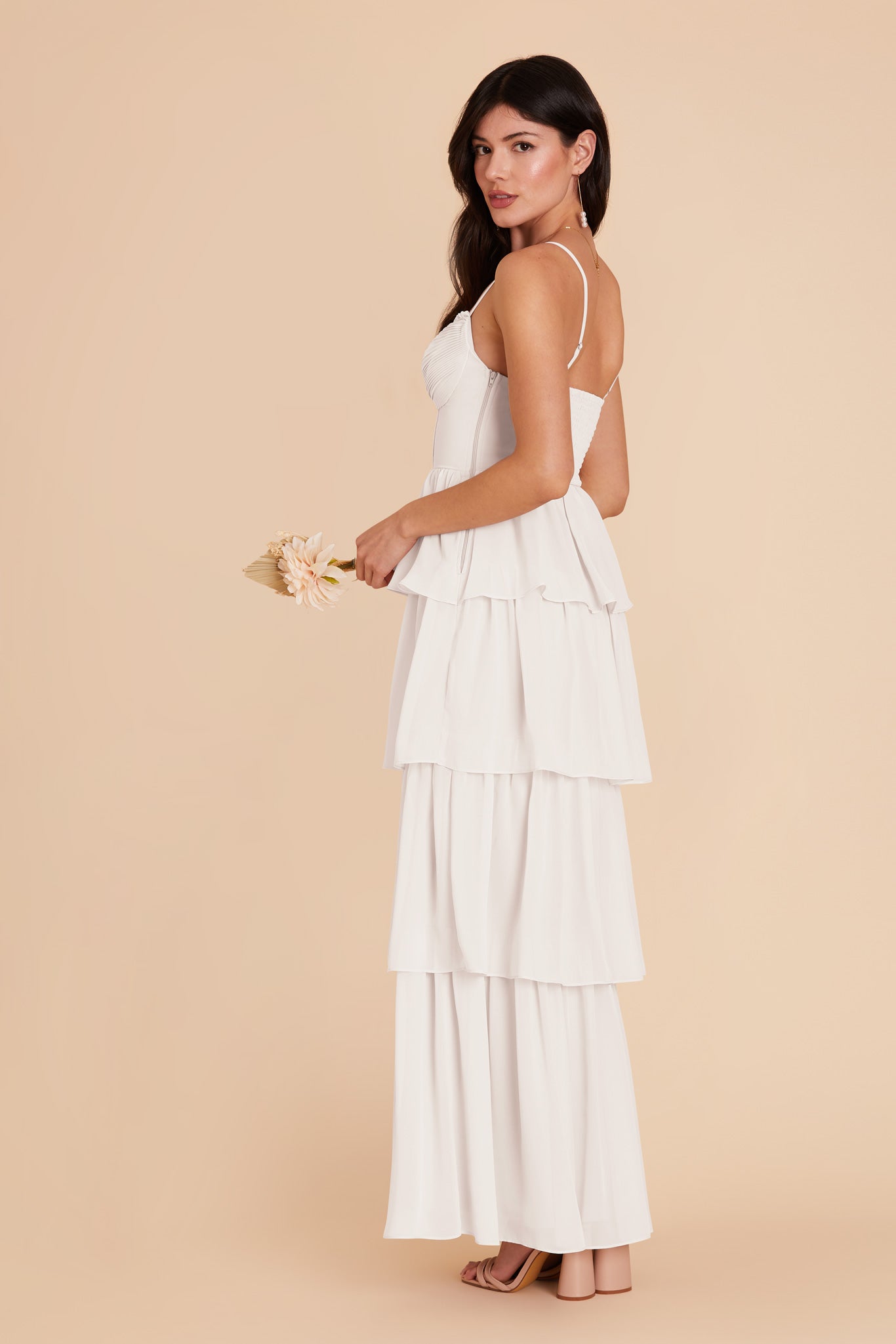 Lola Chiffon Dress - White