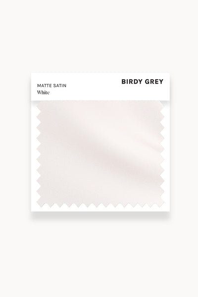 Matte Satin Swatch in White by Birdy Grey