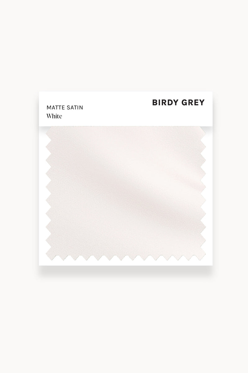 Matte Satin Swatch in White by Birdy Grey