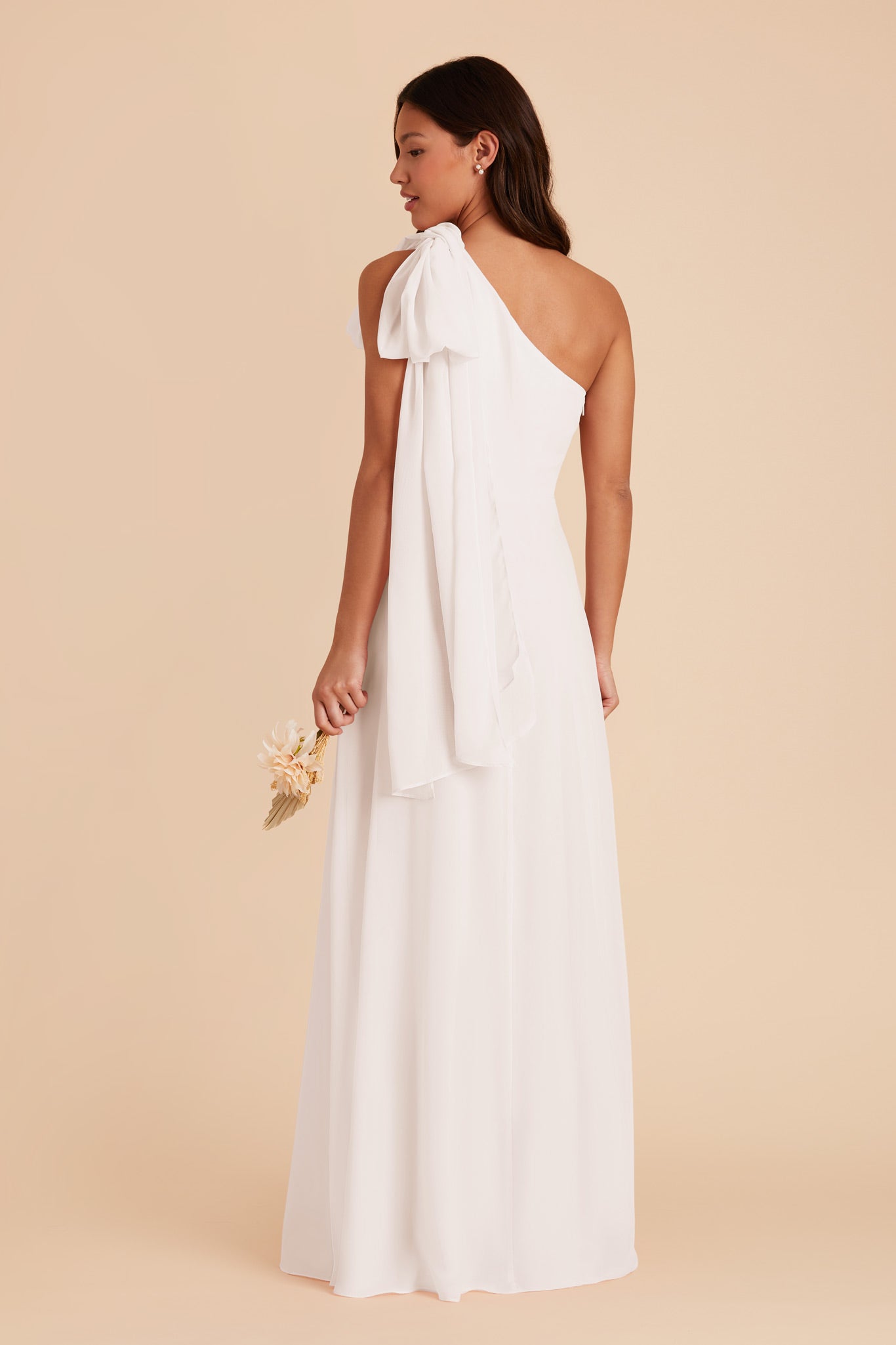 White Melissa Chiffon Dress by Birdy Grey