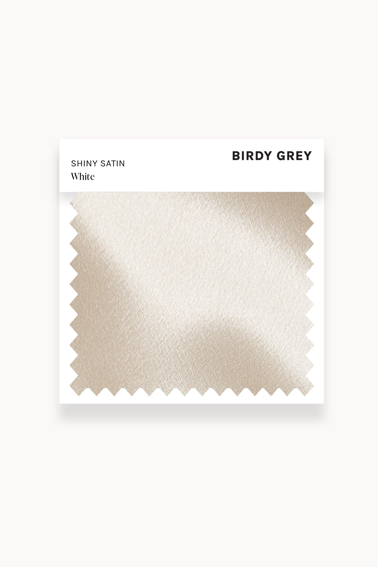 White Shiny Satin Swatch by Birdy Grey