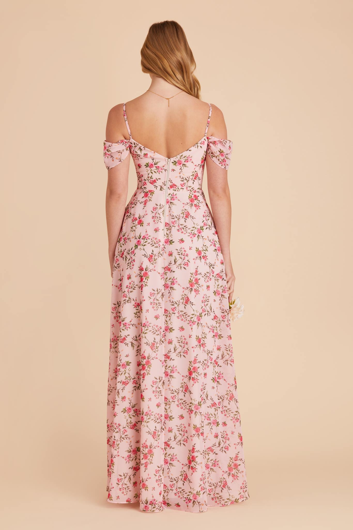 Devin Convertible Chiffon Bridesmaid Dress in Wild Rose Garden