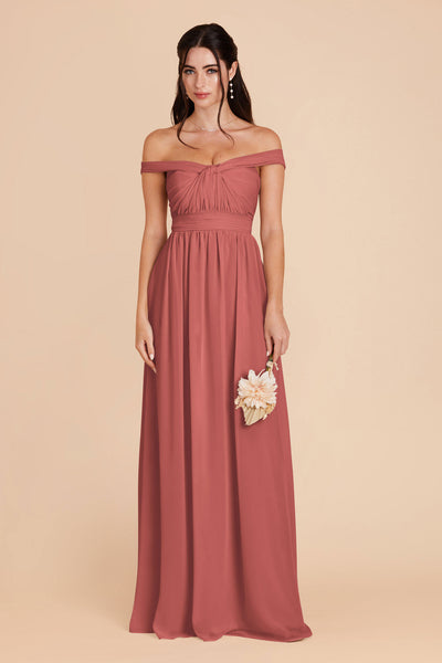 Wild Rose Grace Convertible Chiffon Dress by Birdy Grey