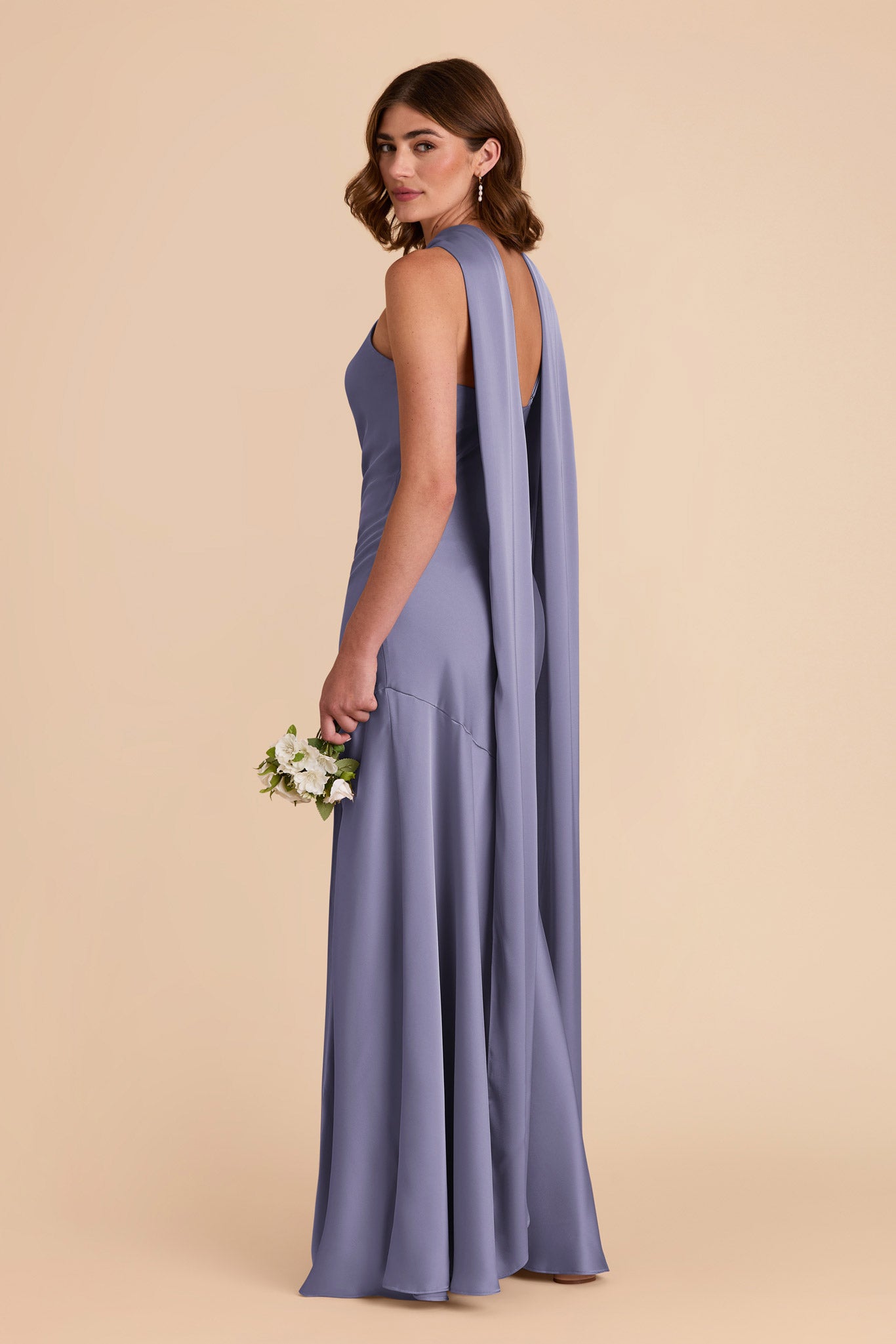 Wisteria Eileen Matte Satin Dress by Birdy Grey