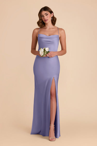 Wisteria Olivia Matte Satin Dress by Birdy Grey