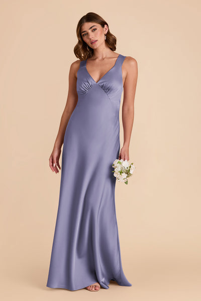 Wisteria Veronica Matte Satin Dress by Birdy Grey