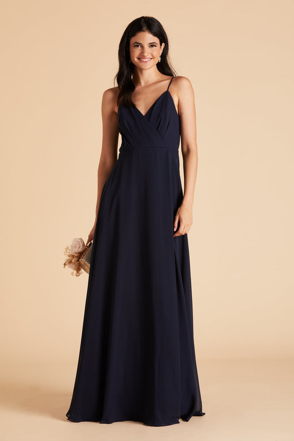 Kaia Chiffon Bridesmaid Dress in Navy | Birdy Grey