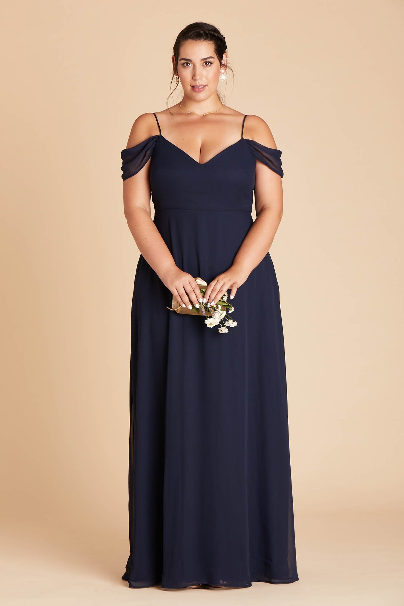 Navy blue plus deals size bridesmaid dresses