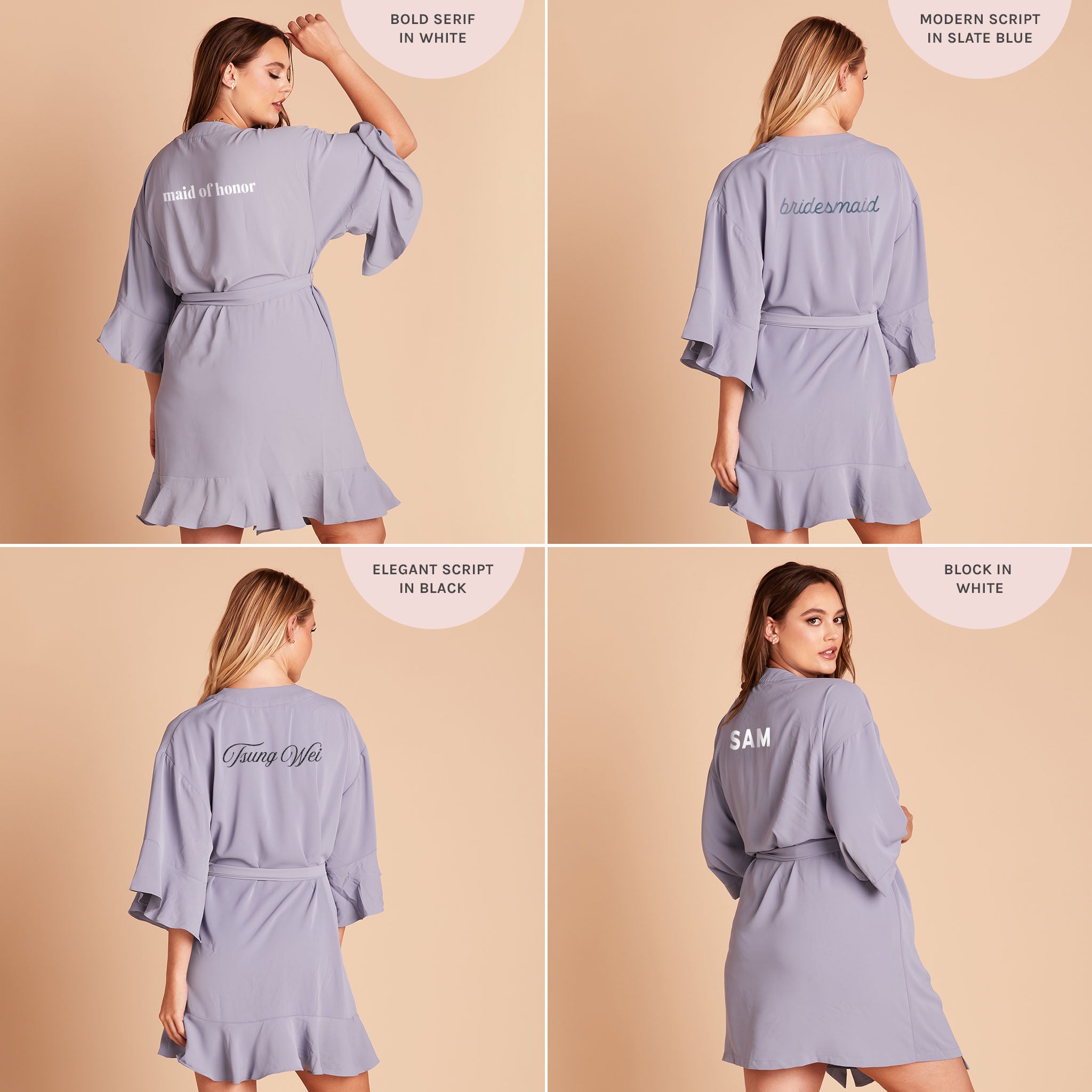 Dusty blue hotsell bridesmaid robes