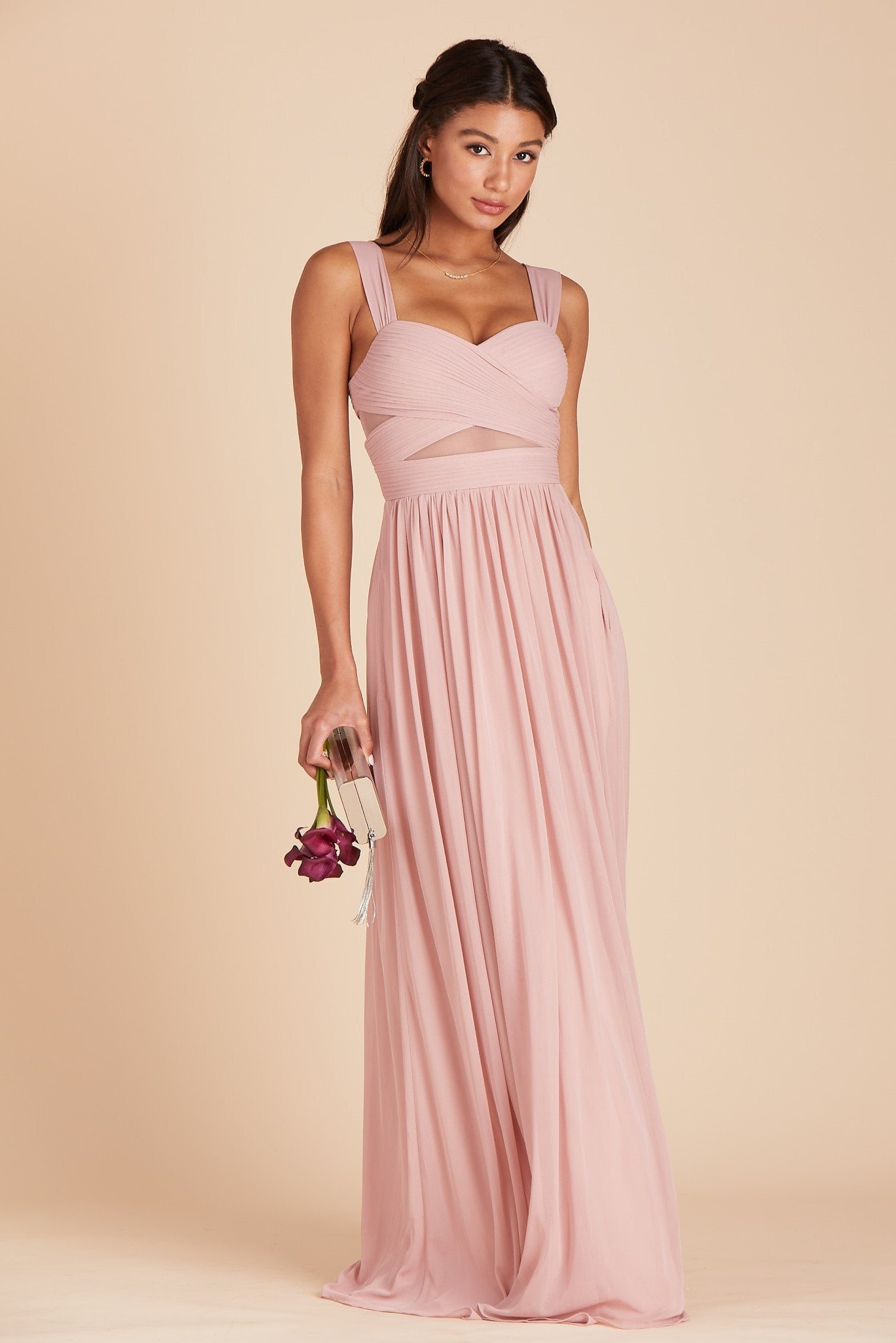 Dusky rose maxi on sale dress