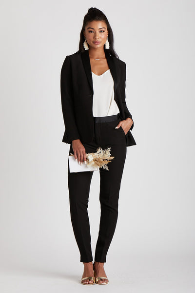 Women's Black Tuxedo Pants by SuitShop